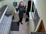 Beautiful Big Tits MIlf in Public Solaruim
